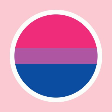 Pembe arka planda Biseksüel Gurur Bayrağı