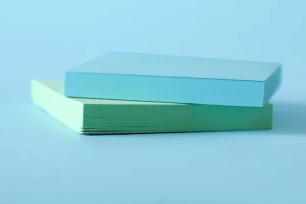 Turquoise Sticky Notes Blue Background — Stock Photo, Image