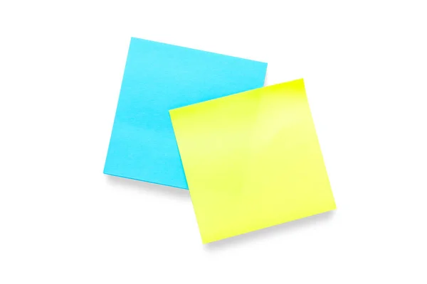 Notas Adhesivas Coloridas Aisladas Sobre Fondo Blanco — Foto de Stock