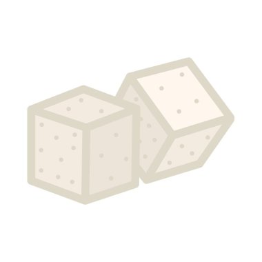 beyaz zemin üzerinde kesme şeker