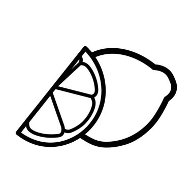 Beyaz arkaplanda çizilmiş limon