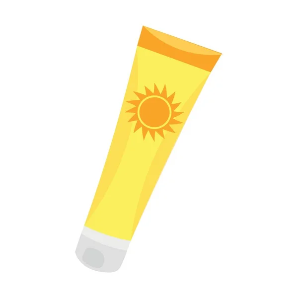 Sunscreen Cream White Background — Vector de stock