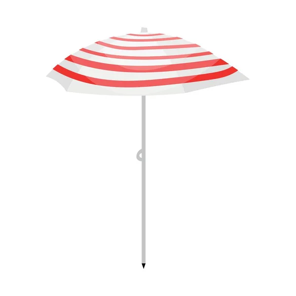 Beach Umbrella White Background — Stock Vector