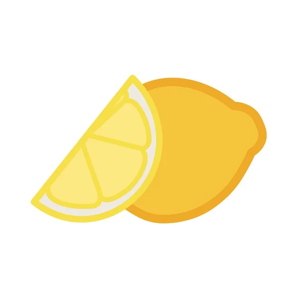 白色背景的新鲜柠檬 — 图库矢量图片