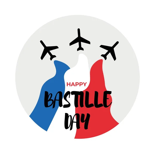 Открытка День Взятия Бастилии — стоковый вектор