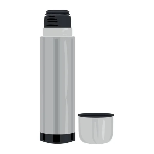 白色背景的游客热水瓶 — 图库矢量图片