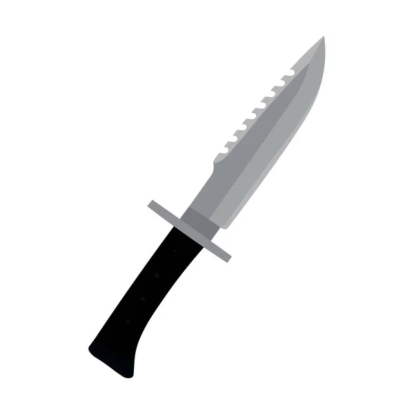 Tourist Knife White Background —  Vetores de Stock