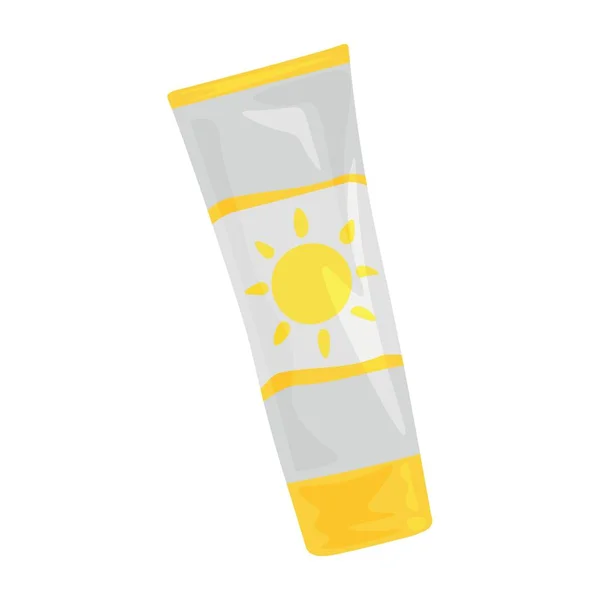 Sunscreen Cream White Background — Wektor stockowy