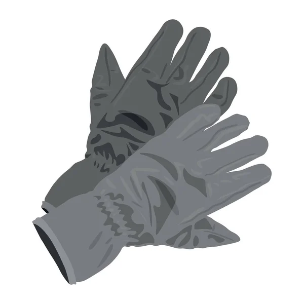 Toeristische Handschoenen Witte Achtergrond — Stockvector