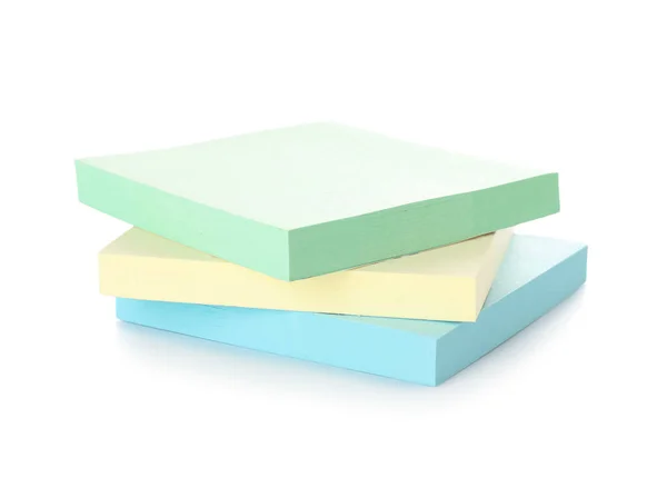 Stack Colorful Sticky Notes Isolated White Background — Stock Photo, Image