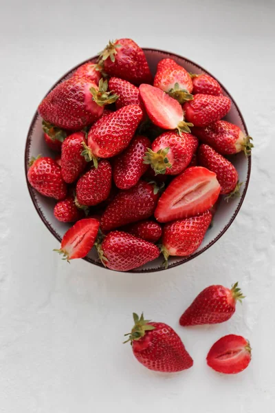 배경에 딸기가 — 스톡 사진
