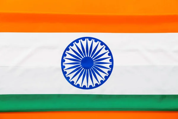 Εθνική Σημαία Της Ινδίας Πορτοκαλί Φόντο — Φωτογραφία Αρχείου
