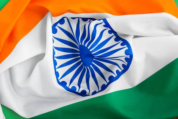 Národní Vlajka Indie Jako Pozadí — Stock fotografie