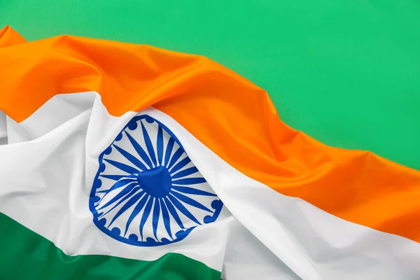 Yeşil Arka Planda Hindistan Bayrağı — Stok fotoğraf