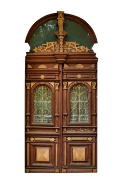 Beyaz arka planda güzel süslü kapılar