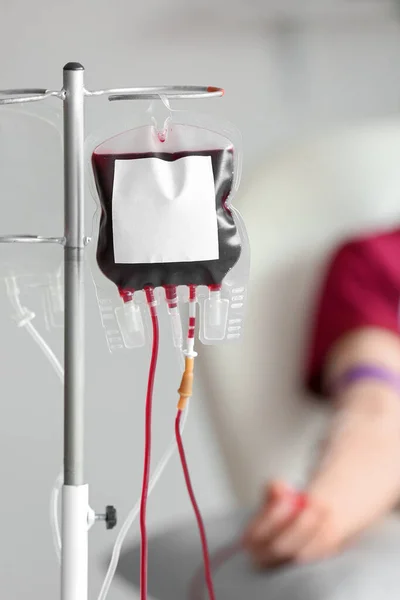 Krvácení Pro Transfuzi Nemocnici Detailní Záběr — Stock fotografie