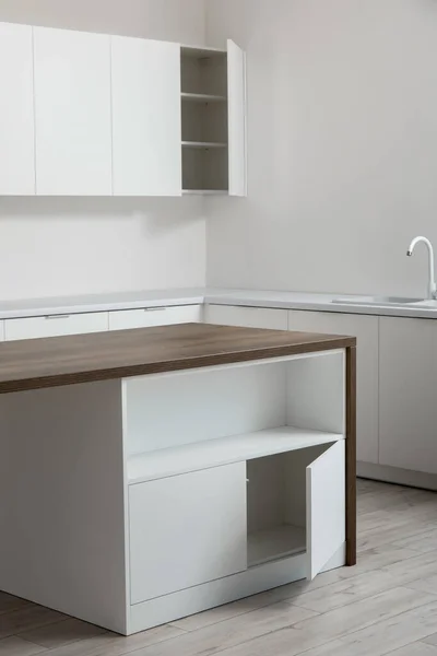 Interieur Lichte Keuken Met Witte Lades — Stockfoto