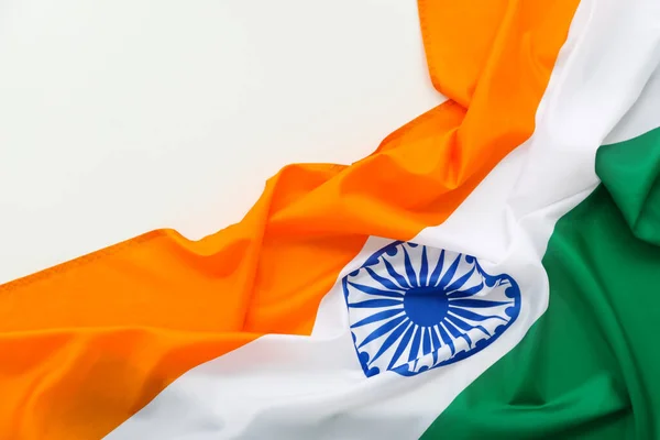 Flaga Narodowa Indii Białym Tle — Zdjęcie stockowe