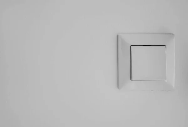 Interruptor Moderno Pared Blanca Habitación — Foto de Stock