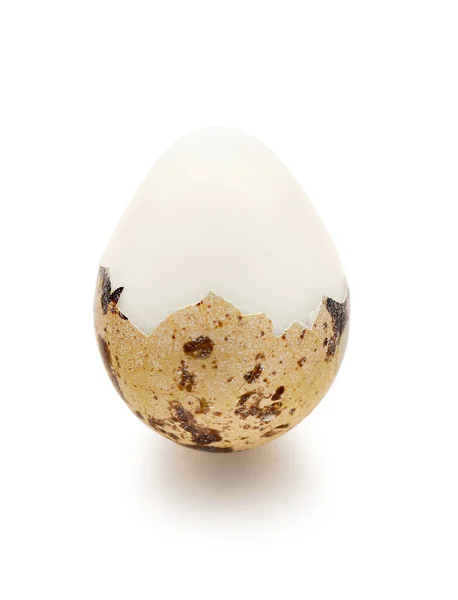 Варёное Перепелиное Яйцо Белом Фоне — стоковое фото