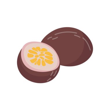 Beyaz arka plan üzerinde olgun tutku meyve