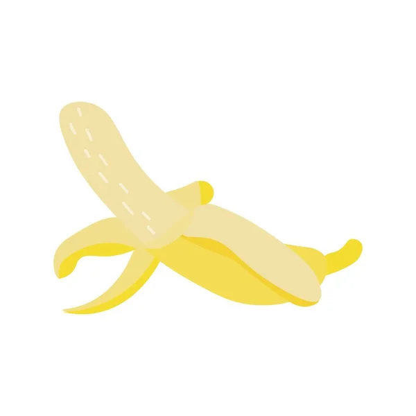 Dolce Banana Sfondo Bianco — Vettoriale Stock
