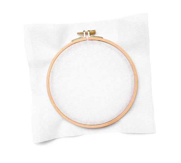 Wooden Embroidery Hoop Isolated On White Stock Photo 1144876076