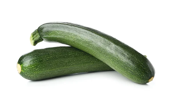 Fresh Green Zucchini White Background — Stock Photo, Image