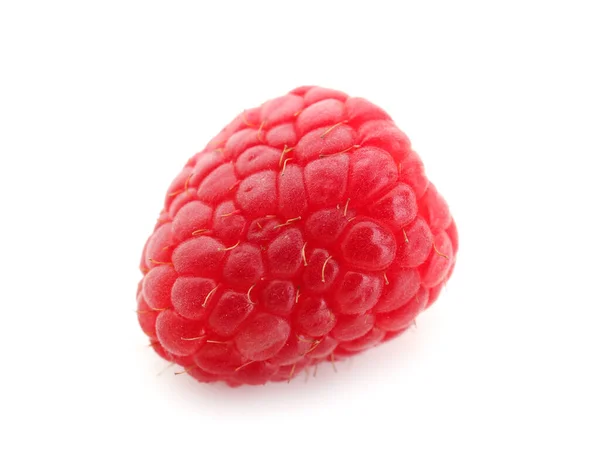 Ripe Fresh Raspberry White Background — Stock Photo, Image