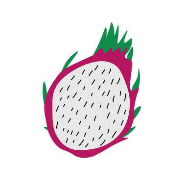 Beyaz arka planda tatlı ejderha meyvesi