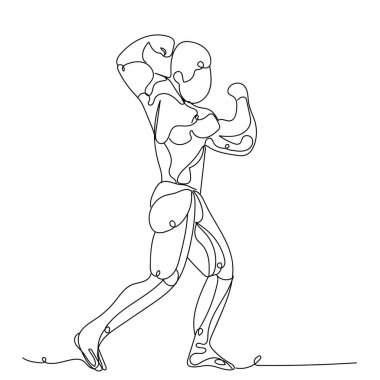 Beyaz arkaplanda cizilmiş vücut geliştirici