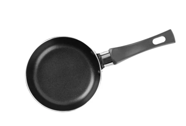 Silver Frying Pan White Background — Stock Photo, Image
