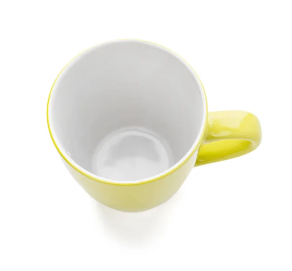 Yellow Cup White Background — Stock Photo, Image