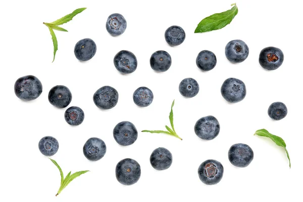 Ripe Fresh Blueberry White Background — Stock Photo, Image