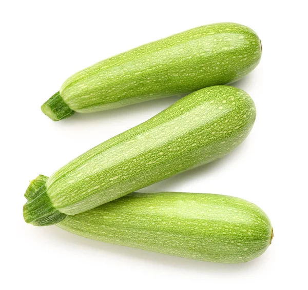 Frische Grüne Zucchini Auf Weißem Hintergrund — Stockfoto