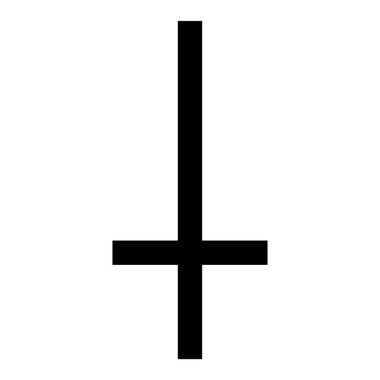 Beyaz arka planda Aziz Peter 'in haçı