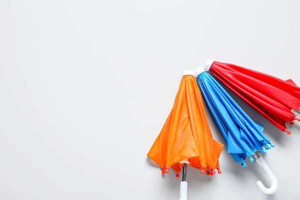 Different Mini Umbrellas White Background — Stock Photo, Image