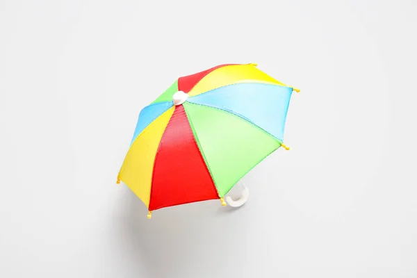 Mini Färgglada Paraply Vit Bakgrund — Stockfoto