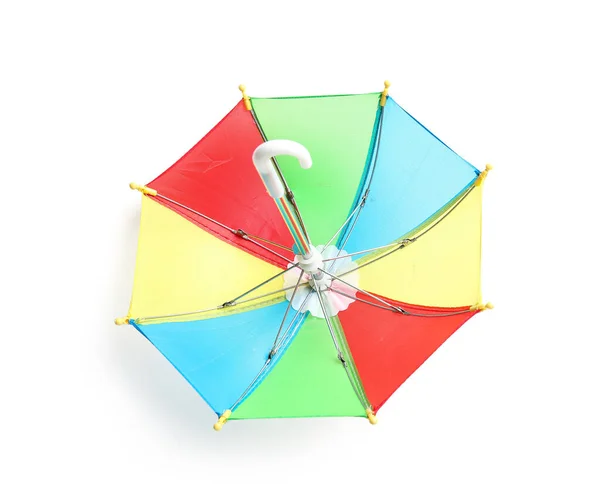Mini Paraguas Colorido Sobre Fondo Blanco — Foto de Stock