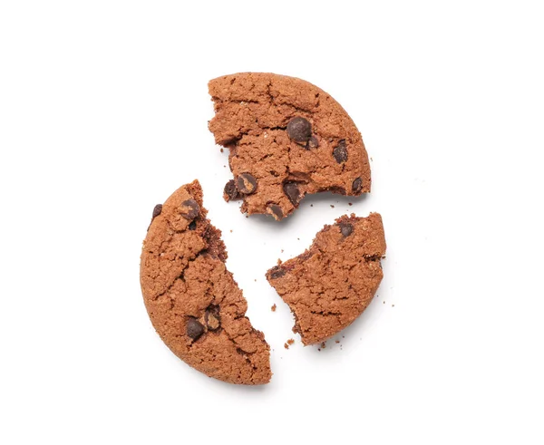 Broken Cookie White Background — Stock Photo, Image
