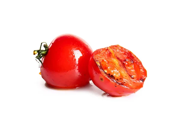 Lekkere Gegrilde Tomaten Witte Achtergrond — Stockfoto