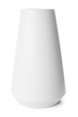 Beyaz arka plan üzerinde şık Seramik vazolar