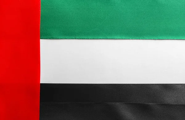 Bänder Den Farben Der Flagge Der Vereinigten Arabischen Emirate Auf — Stockfoto