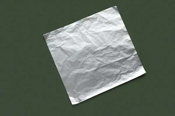 Sheet Aluminium Foil Green Background — Stock Photo, Image