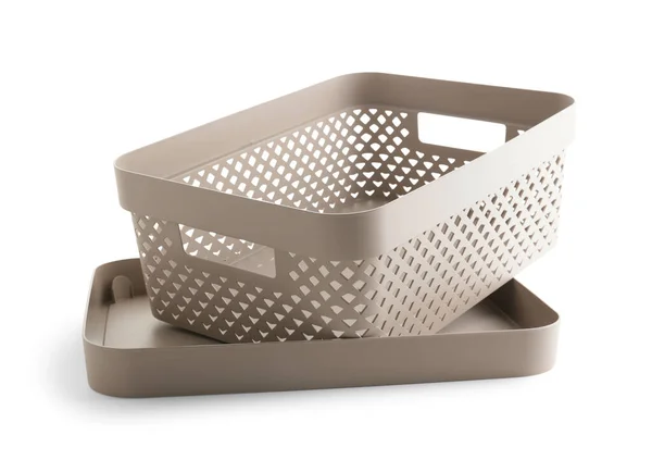 Plastic Basket Lid White Background — Stock Photo, Image