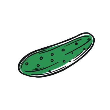 Beyaz arkaplanda yeşil salatalık