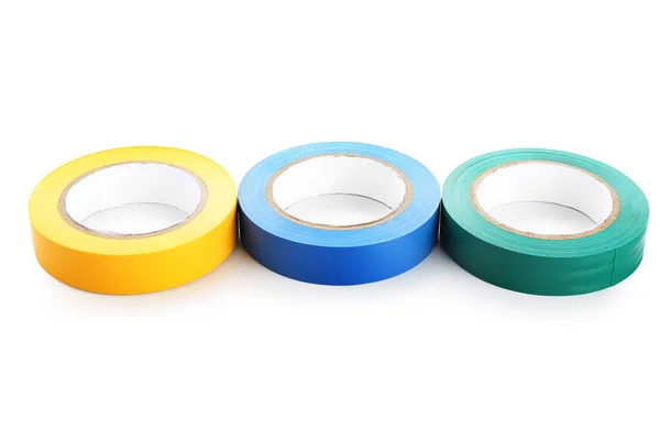 Adhesive Tape Rolls White Background — Stock Photo, Image
