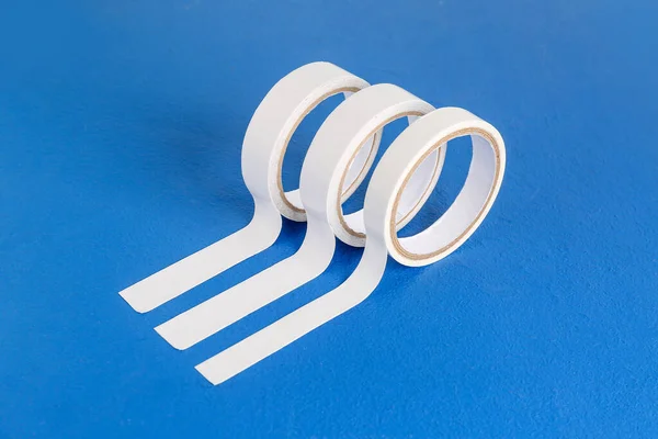Adhesive Tape Rolls Blue Table — Stock Photo, Image