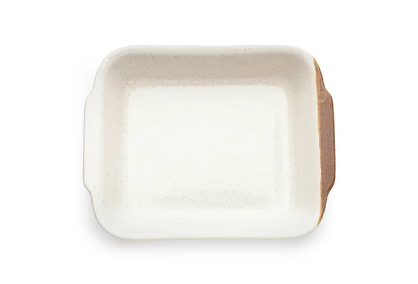 白を基調としたセラミック製の焼き皿 — ストック写真