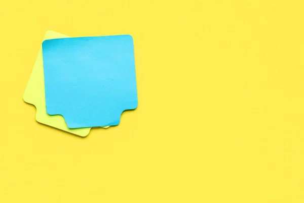 Sticky Notes Yellow Background Update Concept — Stock Photo, Image